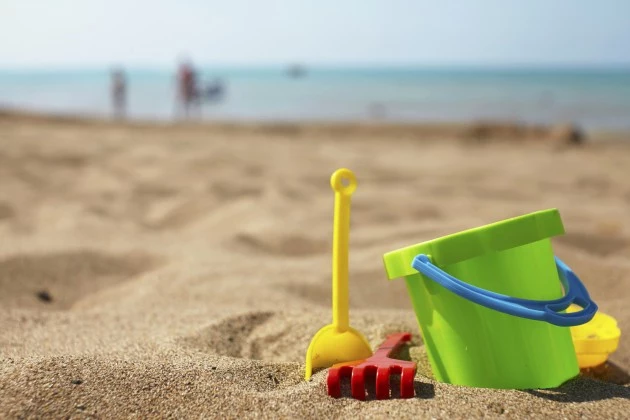 beach pail in the sand beach pail in the sand